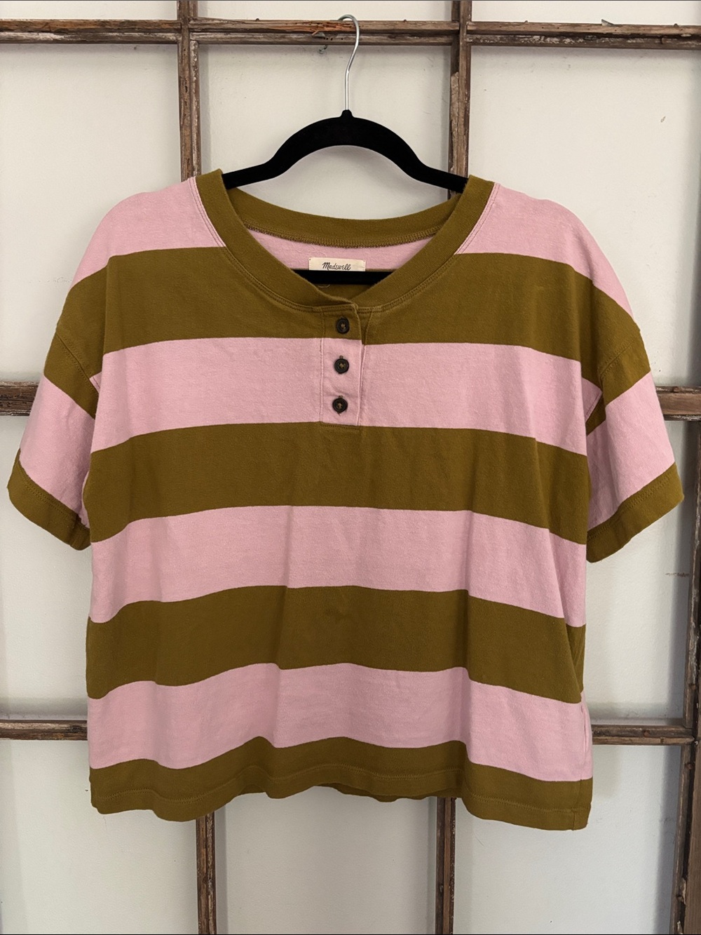 Madewell rugby striped henley top